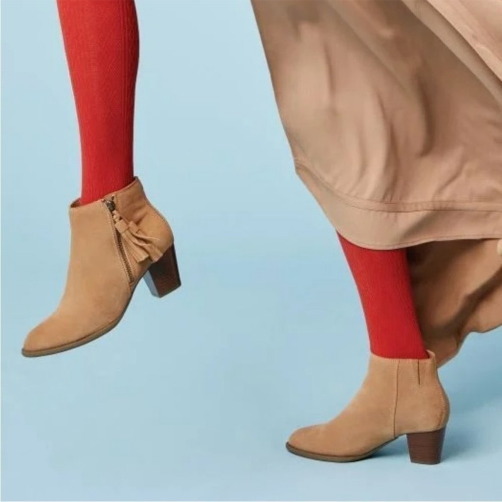 Vionic Madeline Suede Fringe Ankle Boot - Picture 3 of 13